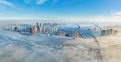 阳明滩大桥雾景