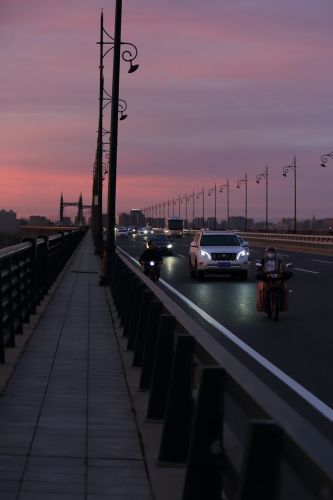 阳明滩大桥上看夕阳