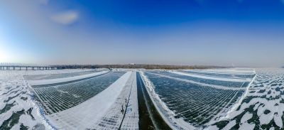 哈尔滨冬季采冰现场