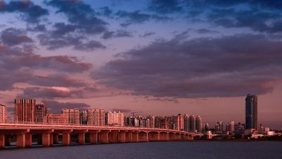 哈尔滨公路大桥夜色