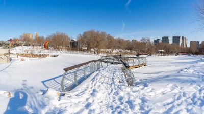 哈尔滨劳动公园冬季雪景