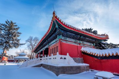 哈尔滨文庙雪景