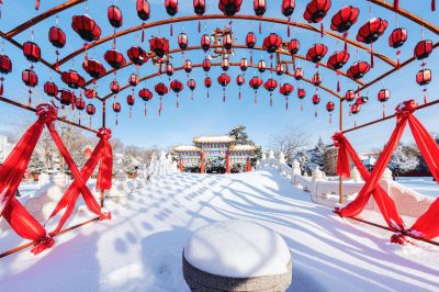 哈尔滨文庙雪景