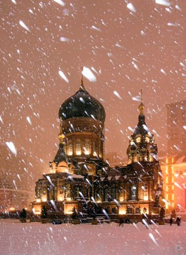 风雪中的~索菲亚广场