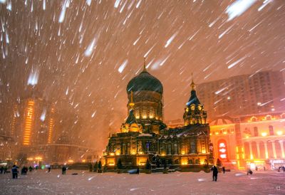 风雪中的~索菲亚广场