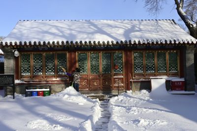 哈尔滨文庙雪后景色