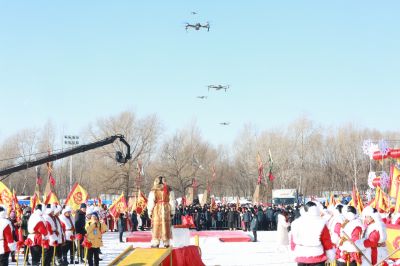 哈尔滨第二届采冰节开幕式参与者