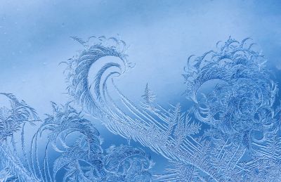 《冰窗花——江山风景图》