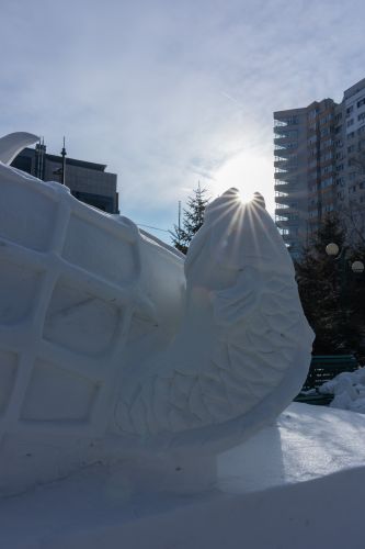 斯大林公园美丽的雪雕