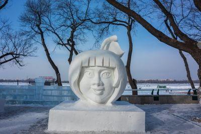 斯大林公园美丽的雪雕