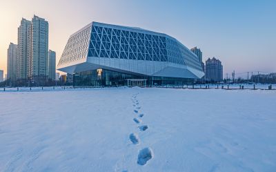 雪后的哈尔滨音乐厅