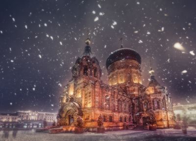 《索菲亚教堂的冬天》