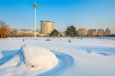 市政府广场冬季雪景
