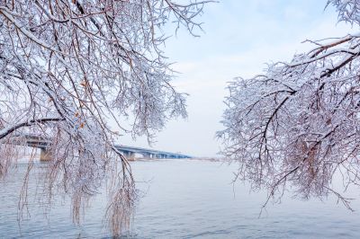 雪覆江畔美如画1