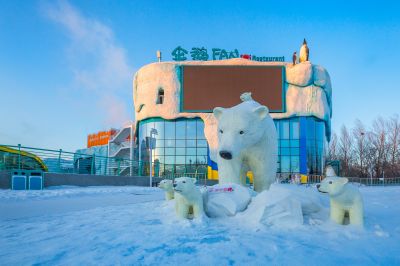 雪后的哈尔滨极地公园1