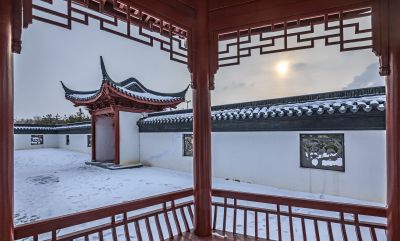 中国亭园冬景3