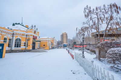 春雪中的香坊火车站1