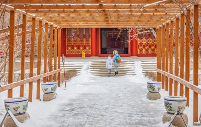 哈尔滨文庙雪