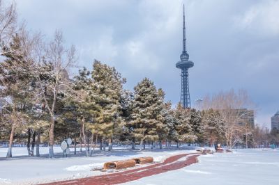 春雪后的湘江公园2