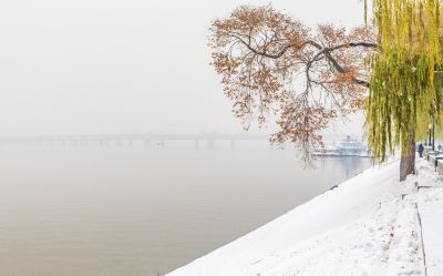 雪中江畔