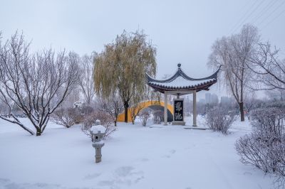 中国亭园雾凇美景1