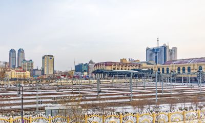 春节期间的哈站南北广场