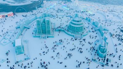 2024年第25届哈尔滨冰雪大世界白天航拍
