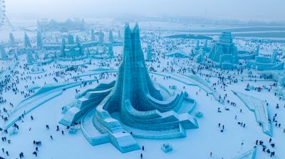 2024年第25届哈尔滨冰雪大世界白天航拍