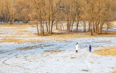 初春群力国家湿地公园冰雪消融