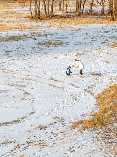 初春群力国家湿地公园冰雪消融