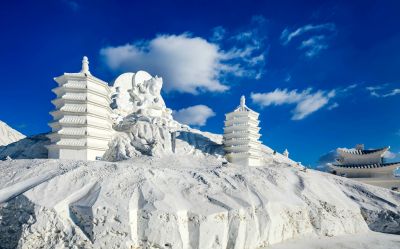 哈尔滨冰雪大世界白昼照片