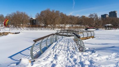 哈尔滨劳动公园冬季雪景