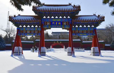 雪后哈尔滨文庙