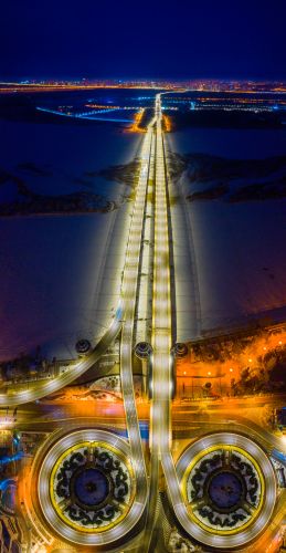 哈尔滨“剪子桥”夜景