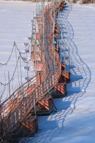 太阳岛西区湿地雪影