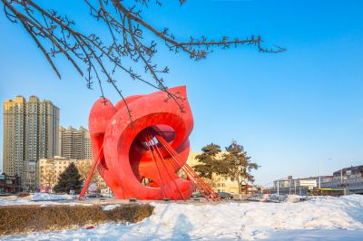 动力广场冬季雪景