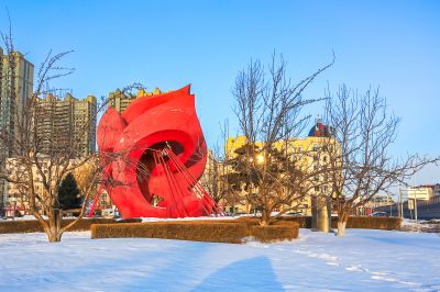 动力广场冬季雪景