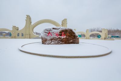 雪中的哈尔滨太阳岛