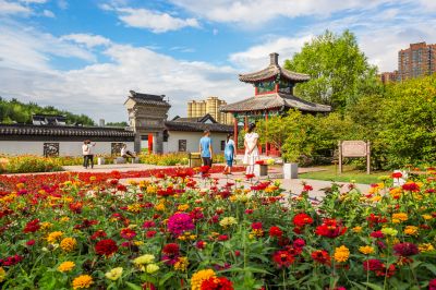 中国亭园初秋风景2