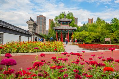 中国亭园初秋风景2