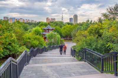 中国亭园初秋风景2