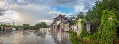 中国亭园初秋风景2