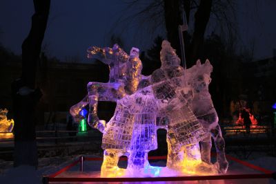 兆麟公园冰雕作品1