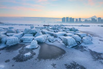 江畔春雪霁美景入画屏1