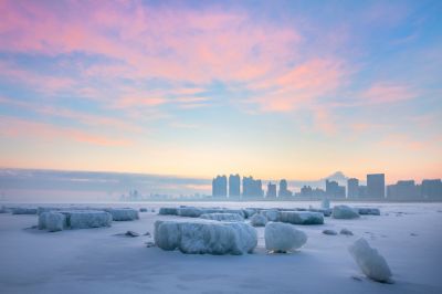 江畔春雪霁美景入画屏1