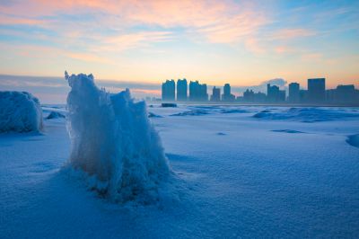 江畔春雪霁美景入画屏1