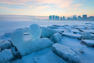 江畔春雪霁美景入画屏1