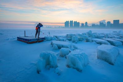 江畔春雪霁美景入画屏1