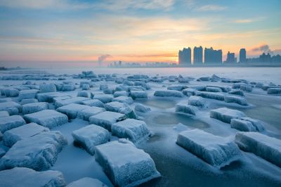 江畔春雪霁美景入画屏1