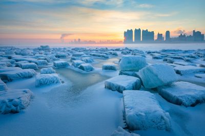 江畔春雪霁美景入画屏2